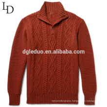 High quality 100% merino wool oversized turtleneck pullover sweater for men